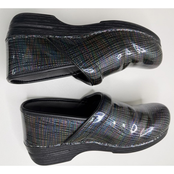 Dansko XP Slip On Clog Prism Black Leather Size 41 EU 10.5-11 US - Picture 4 of 11